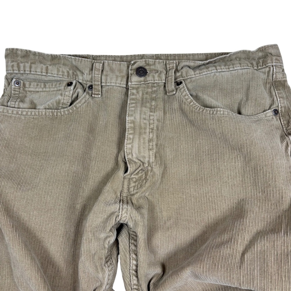 Levi Strauss & Co 505 Corduroy Pants Mens 32.5x26 Regular Fit Beige Casual